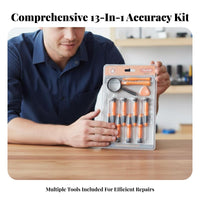 13 Pieces 13-in-1 Exact Screwdriver Set Rotating End Cap Exact Screwdriver Set Electronics Repair Tool Kit for Hobbyists
