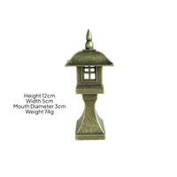 Chinese Incense Burner Lantern-Inspired Antique Bronze Incense Burner Home Decor Pointed Finial House Decoration Pedestal Base