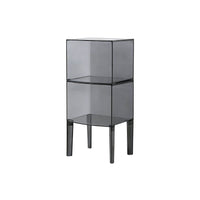 Transparent Design Clear C-Table Nordic Aesthetic Nightstand Minimalist design Home Furnishing Multi-Functional for Apartment Dwellers, Homeowners, Living Room, Bathroom, Small Spaces, Entryway