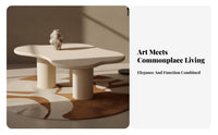 Mushroom-Shaped Table Cream aesthetic Household Furniture Round surface Modern Aesthetic for Decor lovers, Living Room, Office