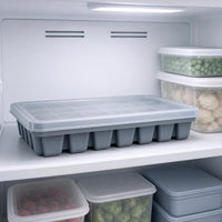 Large Capacity Ice Cube Tray with Lid, Food-Grade Silicone/PP Ice Mold for Home and Commercial Use, Freezer Safe