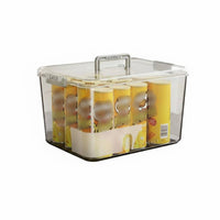 Clear Lidded Tote ample Large Capacity Clear Latching Box See-Through for Closet