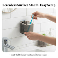 Adhesive Toothbrush Holder toolclutterand clutter-and damage-uncluttered of charge installation Washstand organizer multifunctional