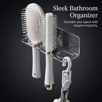 Wall Mounted Comb Holder, Single Tier Acrylic Organizer, Bathroom Toilet Storage, Space Saving Rack for Students