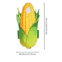 Corn Costume 3D Shape Corn Cosplay Outfit Roomy Fit Vegetable Role Play Costume for Families
