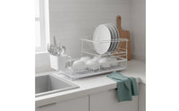 Dish Drain Rack with Tray Rust Resistant Dish Drain Rack Large Capacity Kitchenware for Small Households, Rv