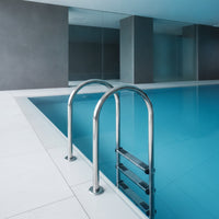 Two-Rung Pool Ladder Polished Stainless Steel Pool Ladder Rust-Resistant