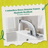 Touchless infrared brass faucet