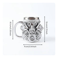 V8 Engine Mug 3D Design V8 Coffee Mug Resin for Desk Display