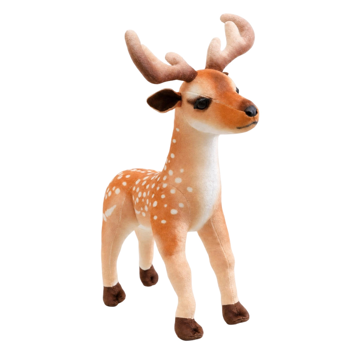 Deer Stuffed Animal Standing Deer Plushie Toy Woods-Style Cute for Children, Playroom, Nursery