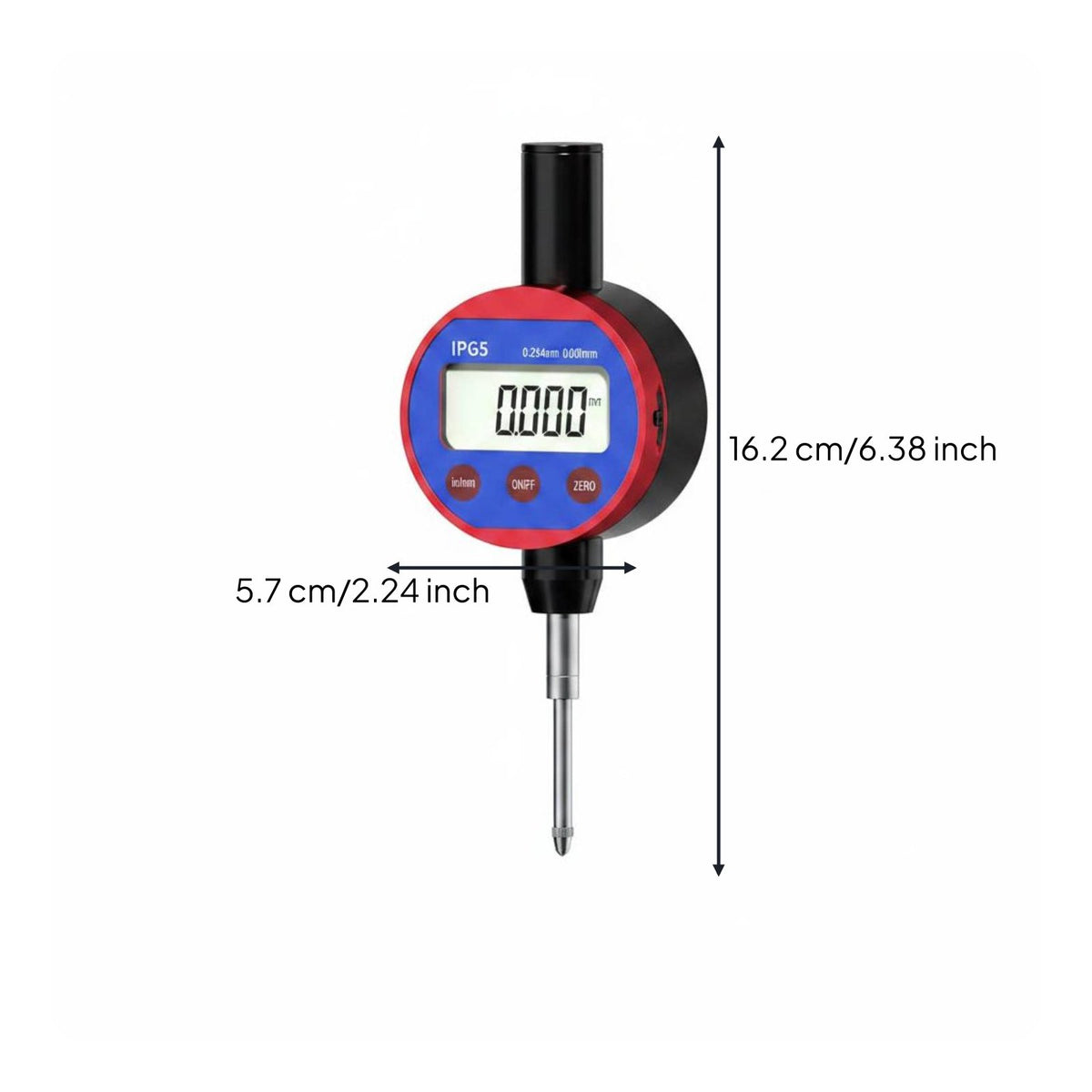 Rechargeable Digital Height Gauge Reset to Origin Setting Electronic Gauge Indicator Metric and Imperial Units Digital Test Indicator Automatic Shutoff for Machinists, Inspectors, Professionals, Factory, Quality Control