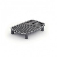 Easy-to-Clean Litter Tray with Grate Washable Litter Control Tray Sturdy Elevated