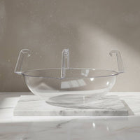 Plastic Hanging Basket Tray 14-Inch Clear Plastic Saucer Raised Rim