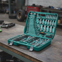 Socket and Ratchet Set Alloy Steel Technician Tool Set 72-Tooth Mechanics Tool Kit for Home Handymen, Automotive Repair, Garage, Home Maintenance