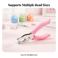 Fuse Bead Hole Punch Silver Finish Bead Puncher Compact for Keychain Making