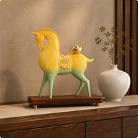 Horse Statue Polished Finish Horse Figurine Decor Decoration for Office
