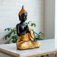 Sakyamuni Buddha Statue Resin Buddha Statue Hand-Painted Look for Altar