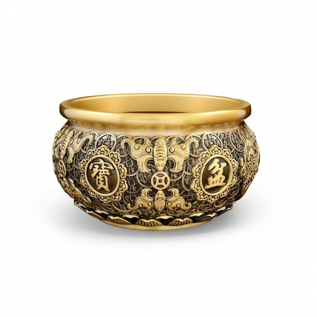 Wealth Bowl with Wealth Frog Decorative Treasure Basin Heavy for Home Decor