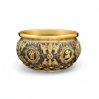 Wealth Bowl with Wealth Frog Decorative Treasure Basin Heavy for Home Decor