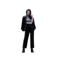 Artisanal Resin Figurine Colored Miniature Woman Figurine Small