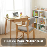 Adjustable Wooden Writing Chair sturdy Wood children's Furniture With Armrests