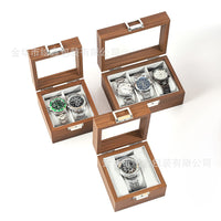 Walnut Wood Watch Storage Gift Box with Display Case