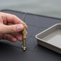 Double Needle Hook Tyer Compact Size Wood Handle Knotter Set High Performance
