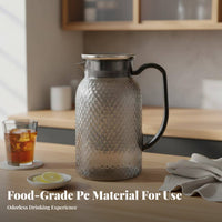 Large Capacity Cold Water Kettle Food-Grade Material Pineapple Textured Pitcher Shatter Resistant Jug with Lid for Home, Restaurant, Party
