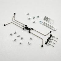 Black Anodized Steam Vent Kit Slim Coolant Crossover Kit Corrosion-Resistant Coolant Crossover with Manifold Block Rigid for Engine-Bay Plumbing