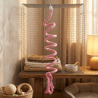 Parrot Climbing Toy Spiral Rope, 150cm Bird Perch and Parrot Perch, Cage Hanging Climbing Toy for Parakeet Cockatiel and African Grey