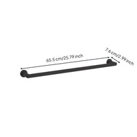 Matte black towel rack with shelf