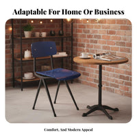 Industrial Schoolhouse Seat Long-Lasting Dining Chair Armless Design