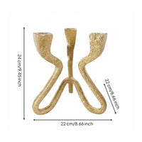 Three-Cup Candle Stand Single Piece Sculptural Candle Holder Modern