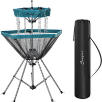 12-Chain Portable Metal Disc Golf Basket Target for Outdoor Practice
