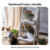 Multi-Level Plant Stand Sturdy Construction Tiered Shelf Space-Saving Design
