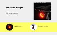 Brake-sensing bike light, USB charge