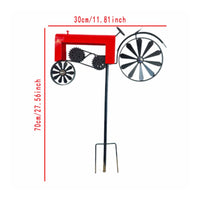 Wind Ornament Rotatable Wheels Metal Weather Resistant Outdoor Decoration for Gardeners