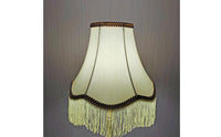 Tassel Lampshade Beige Textile Table Lamp Shade Copper Rim