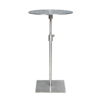 Adjustable Side Table Stainless Steel Sofa Side Table Stable for Living Room