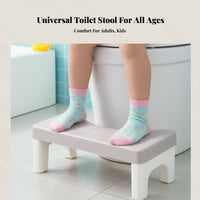 Anti-Slip Toilet Footrest, Thickened Plastic Bathroom Stool, Squat Aid for Home