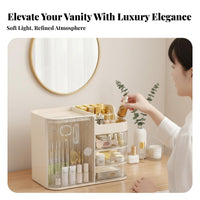 Desktop Cosmetic Cabinet With Drawers Multi-Compartment Storage Box for Students