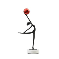 Ballet Dancer Figurine with Base Modern Ballet Sculpture Minimalist for Entryway