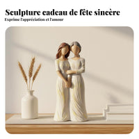 Mother Daughter Statue Sentimental Gift Mother and Daughters Statue for Tabletop