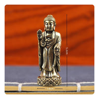 Brass Buddha Statue Vintage Finish Home Decoration for Car Dashboard, Collectors