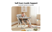 Portable Feeding Seat Safe and Stable Foldable Floor Seat with Tray for Toddlers
