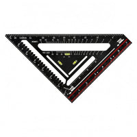 Bubble Level Ruler Red Strip Folding Carpenter Triangle Ruler for Squaring
