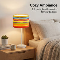Foldable KD Lampshade for Bedroom, Cylinder Lamp Shade for Table Lamps, Softly Diffusing Light Lamp  - Diameter 20CM x 16CM High