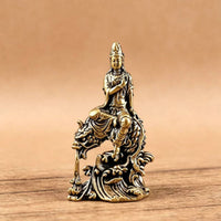 Guanyin Figurine Compact Ornamental Statue Collectible