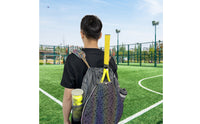 Portable Racket Backpack Sturdy Backpack with Racket Compartment Sturdy Sling Bag with Mesh Side Pocket Compact for Players, Athletes, Training