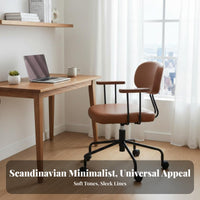 Armless rotating Chair Nordic Design Armless Caster Chair Ergonomic spine supportrest Space Saving for Adults